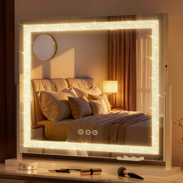 Hollywood LED Makeup Mirror 360～Rotatable 60cm x 50cm
