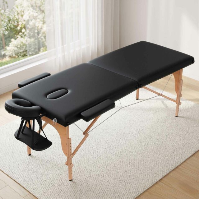Portable 2-Fold Wooden Massage Table 70cm
